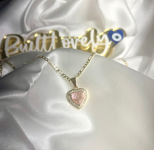 22" Gold Dipped Heart Pendant Link Chain