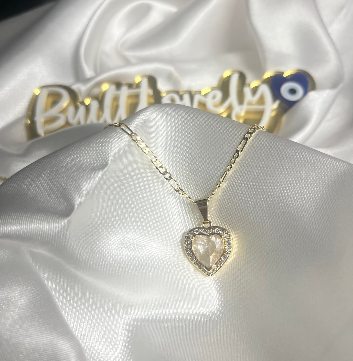 22" Gold Dipped Heart Pendant Link Chain